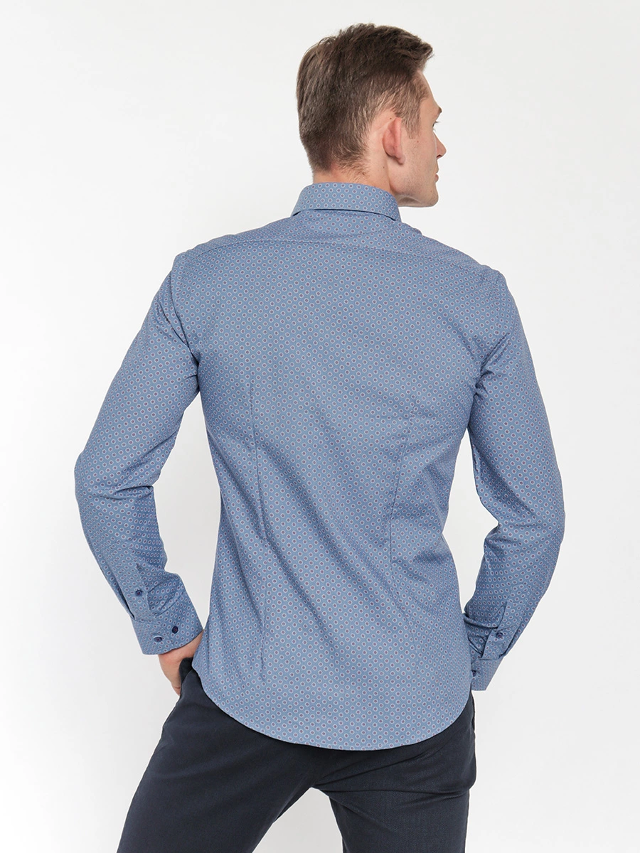 Полуприлегающая рубашка Slim fit с узором
